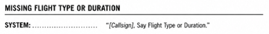Missing information prompt